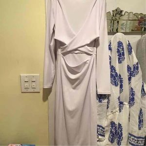 White slit party dress